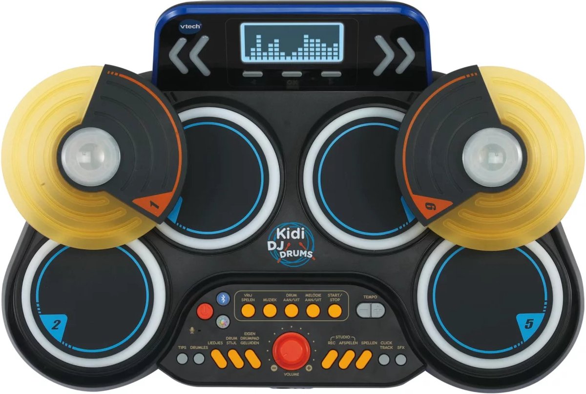 Vtech Kidi DJ-Schlagzeug – interaktives Spielzeug – regt die Kreativität an – inklusive Aufnahmefunktion Bluetooth – Spielzeug ab 6 Jahren