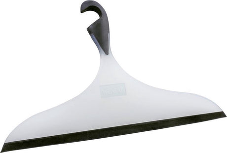 Wenko Duschabzieher Loano xxl weiß und schwarz Kunststoff 34cm breit - Fensterwischer - Duschabzieher extra breit mit Aufhängehaken