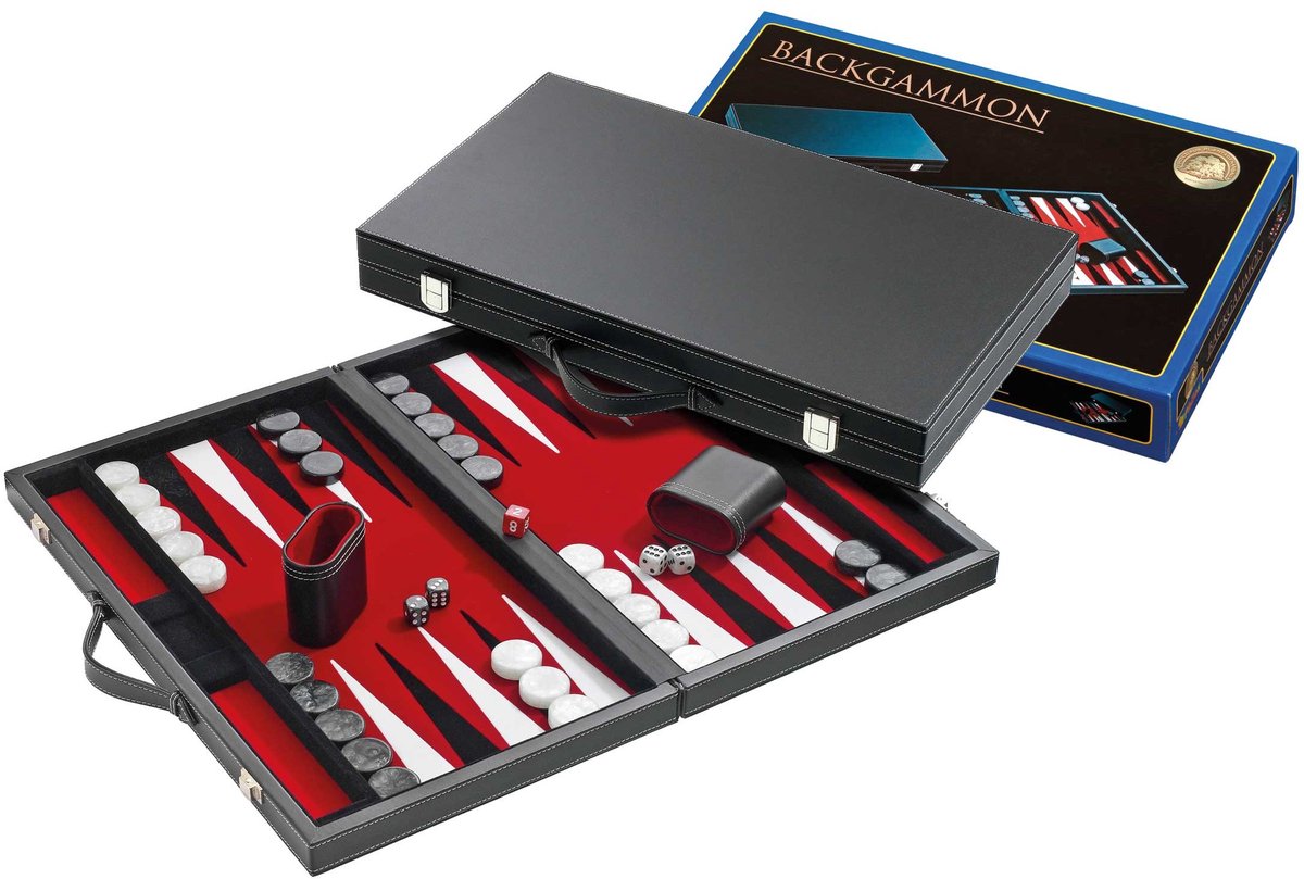 Philos Backgammon-Kunstledertasche