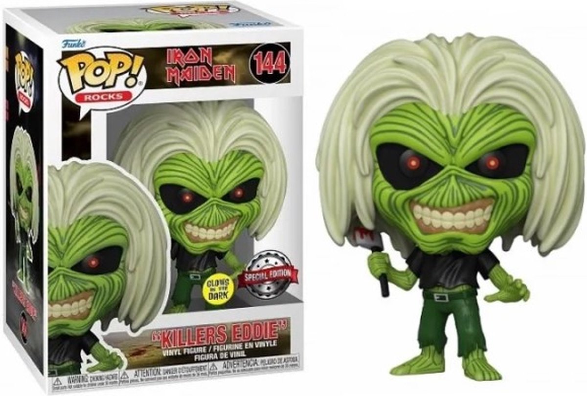 Funko-Pop! Rocks: Iron Maiden – Killers Eddie #144 leuchtet im Dunkeln, exklusiv