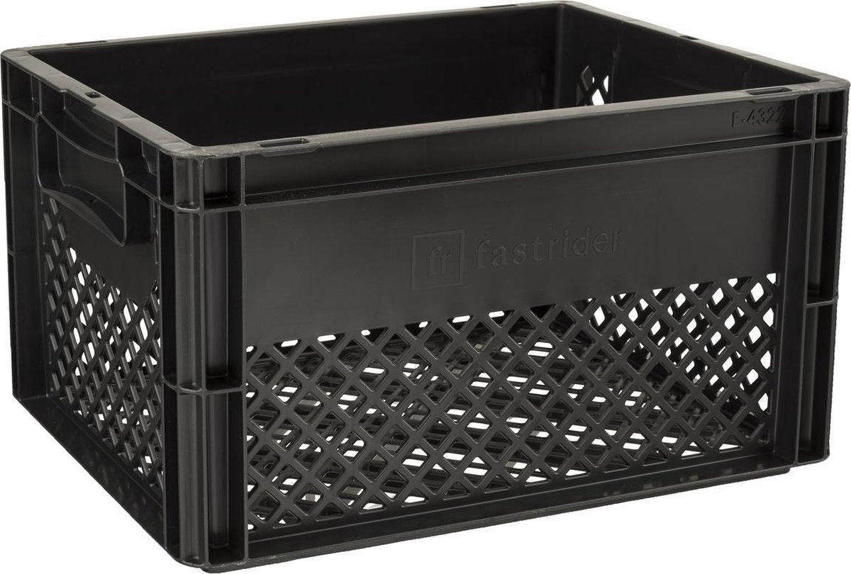 Fastrider fietskrat medium zwart recyclaat