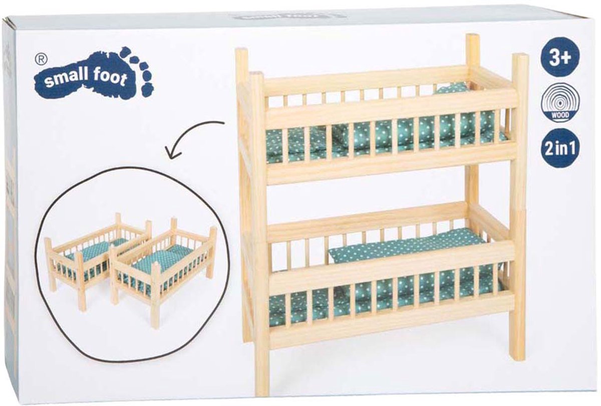 Small foot - houten poppenstapelbed