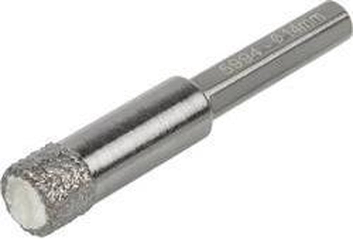 Wolfcraft - Fliesenbohrer 14mm - Trockenbohrer - Diamantbohrer - Sechskantschaft Sechskant - ø 14 mm - 5994000