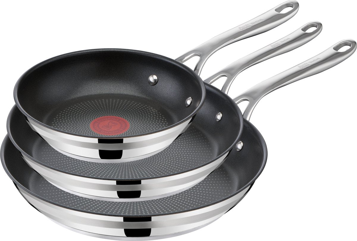 Jamie Oliver von Tefal Cook Smart – Bratpfannenset – 20 24 28 cm – Induktion – PFAS-frei – für alle Herdarten geeignet