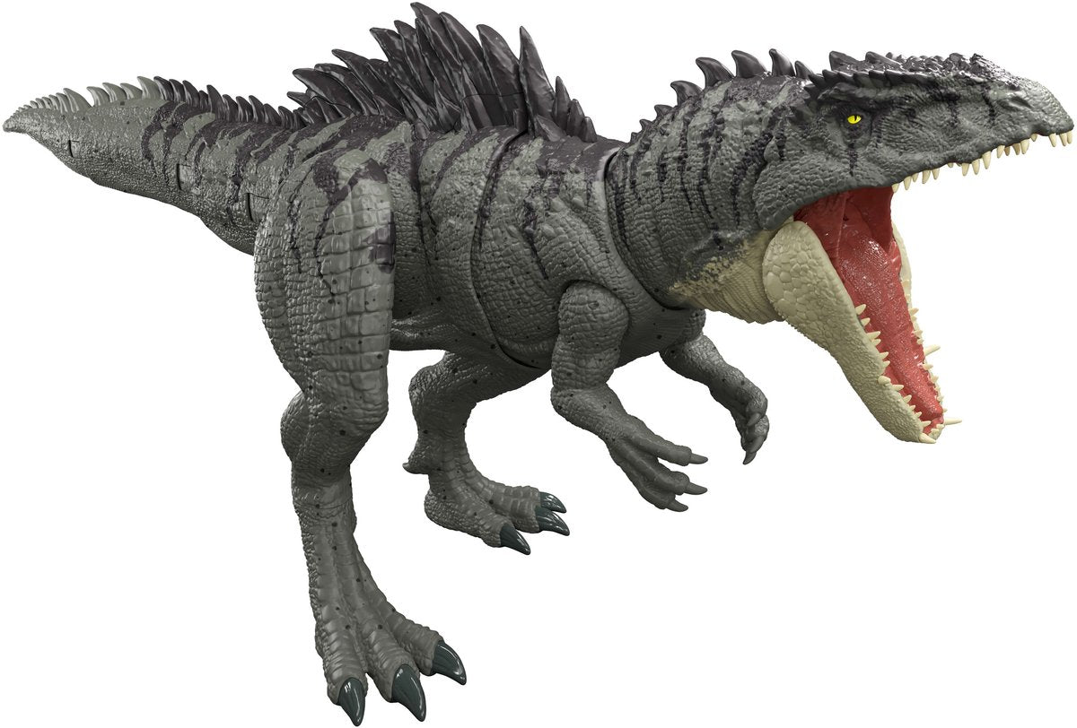Mattel Jurassic World kolossaler schnappender Giganotosaurus – Figur mit riesigen Kiefern