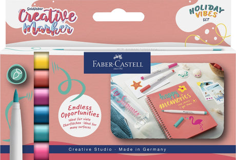 Faber-Castell Marker – Creative Goldfaber – Pinselspitze B – Set Holiday Vibes – FC-161013