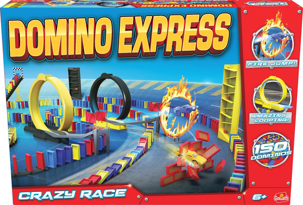 Goliath Domino Express Crazy Race – Konstruktionsspielzeug – Domino-Paket