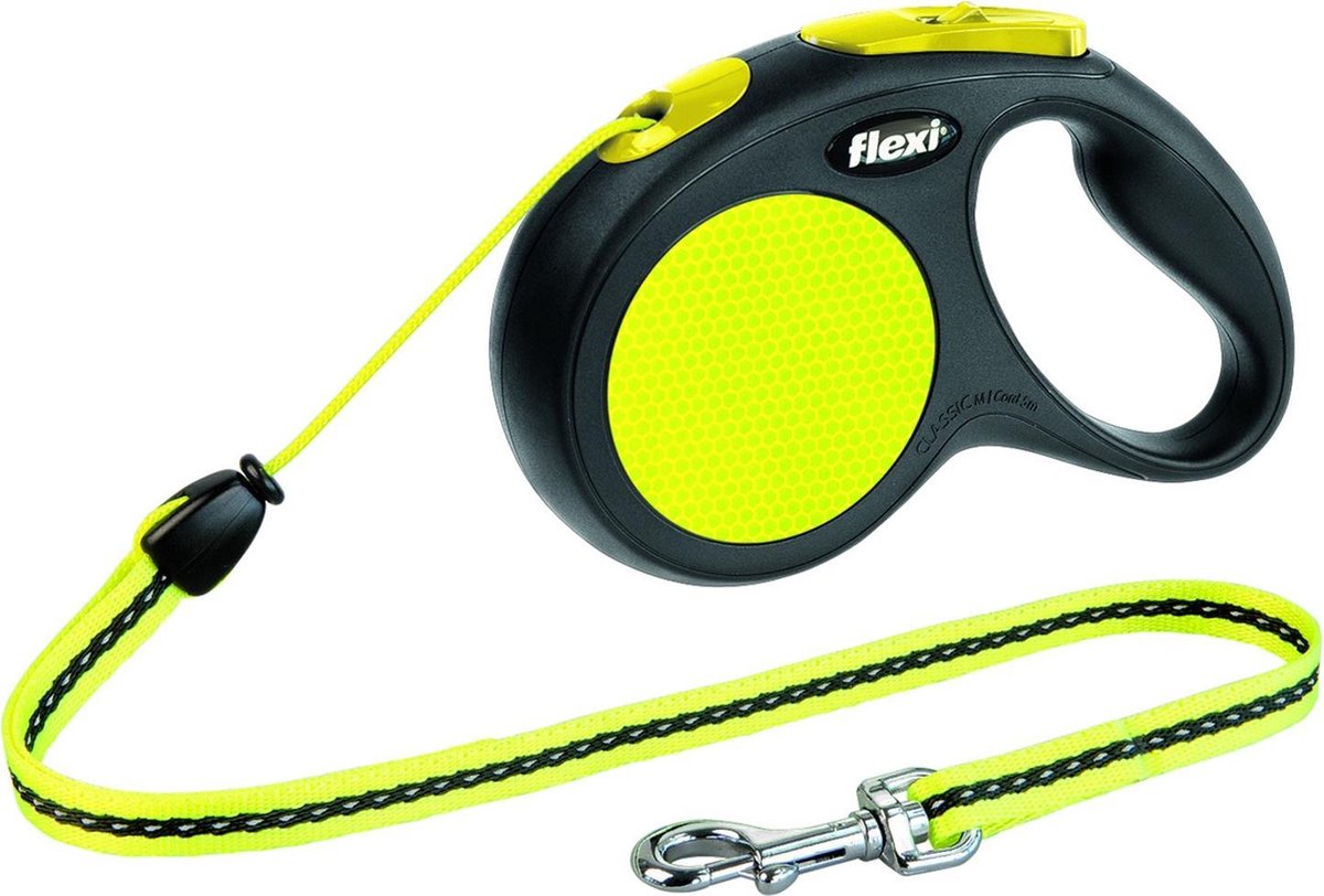 Flexi New Neon – einziehbare Hundeleine – M – 5 Meter – mittelgroße Hunde