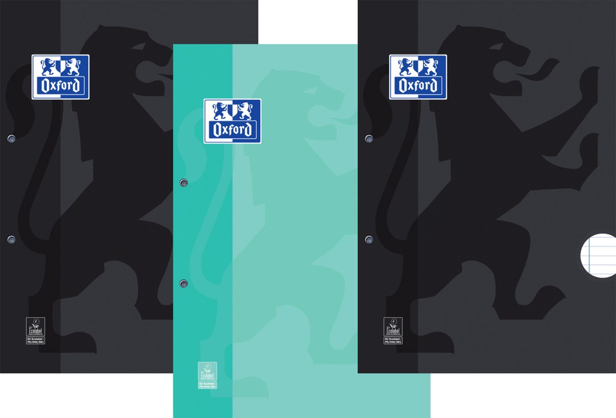 Oxford Vorteilspack – Kursblöcke – 3x A4 – Raute 5 mm – Schreibblock – 100 Blatt