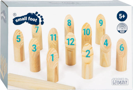 Kleiner Fuß - Holzkubb mit Liedern, die Spiel in Tasche werfen, 13dlg.
