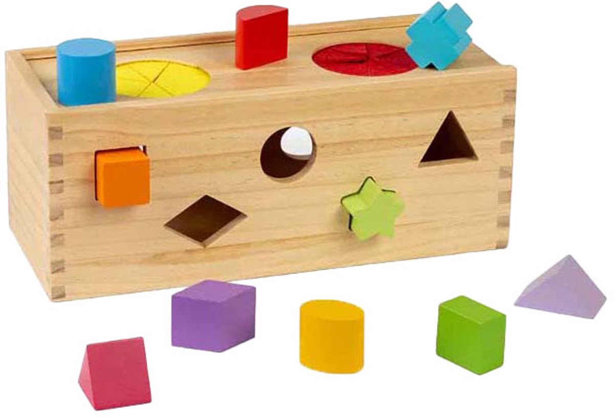 Bigjigs Mystery-Box-Formsortierer aus Holz, 10 Stück.