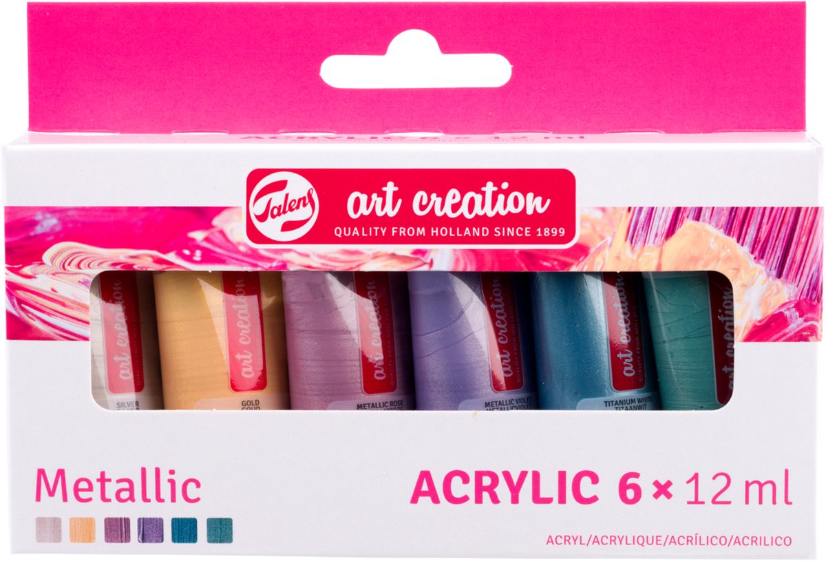 Talens Art Creation Acrylfarben-Set Metallic, 6x12ml