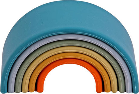 Dëna 6-teiliges Spielzeugset Natur Regenbogen Silikon