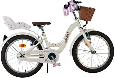 Volare Blossom Children's Bicycle - Mädchen - 18 Zoll - Weiß - Zwei Handbremsen