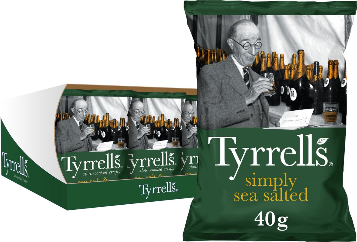 Tyrrells Chips Meersalz-Apfelessig 18 x 40 Gramm