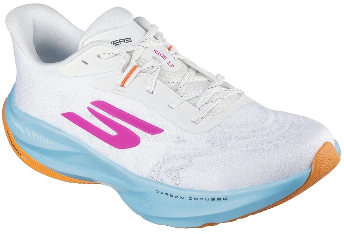 Skechers Go Run Ride 12 – Damen-Sportschuhe – Weiß