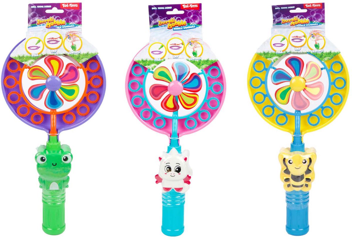 Toi-toys Incredibubble Seifenblasen-Windmühle, 100 ml
