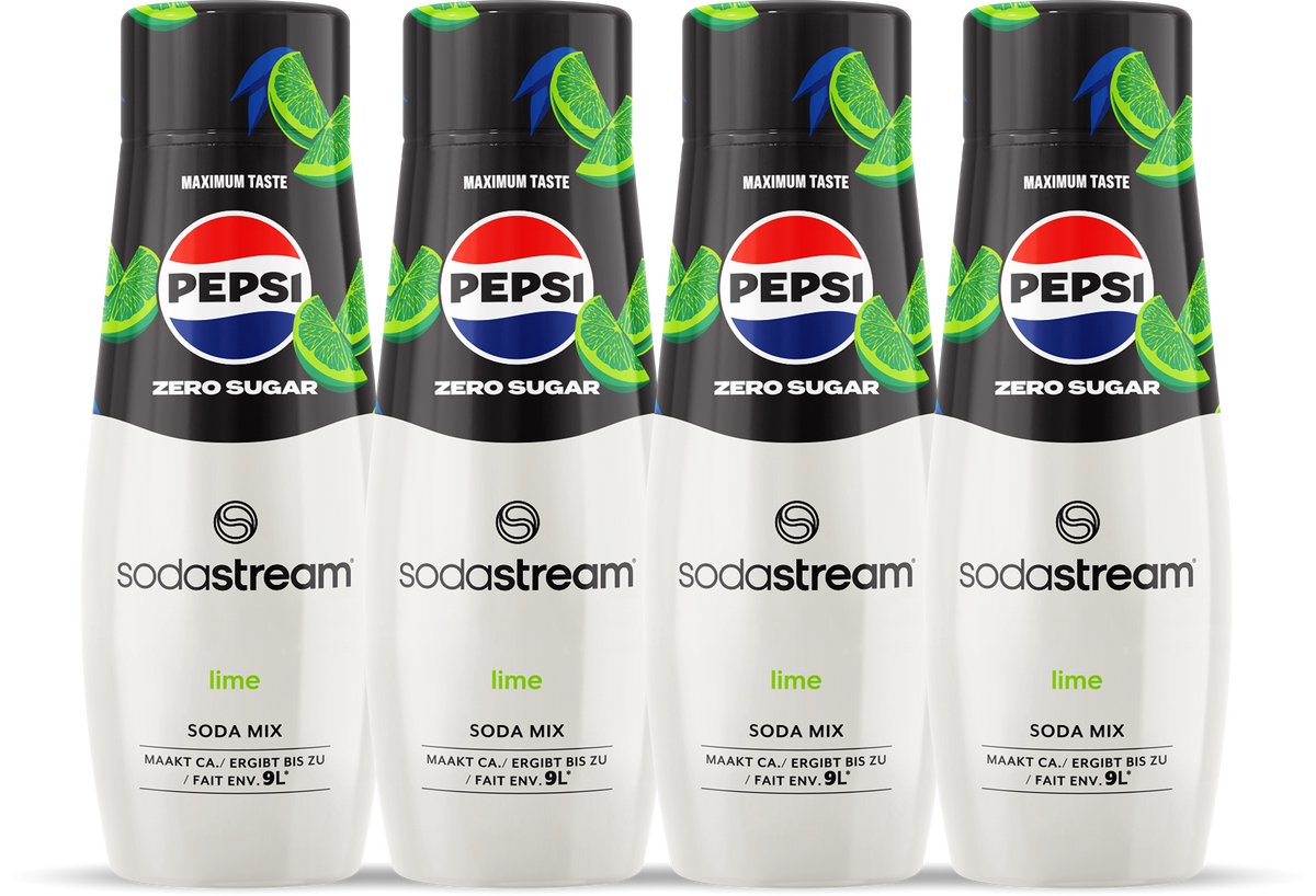 Sodastream Pepsi Lime Cola Zero Sirup – 4er-Pack