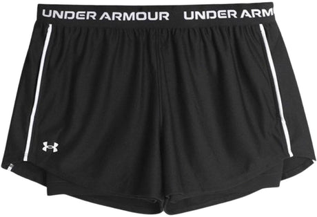 Under Armour Tech Play Up 2in1 Shorts-Blk Damen-Sporthose – Schwarz – Weiß