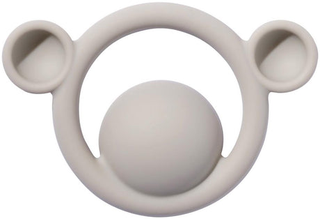 Moluk Nogi Bär beige, taktiler Beißring, aus Silikonkautschuk, in Box 12,5x2x8,5cm, 0+