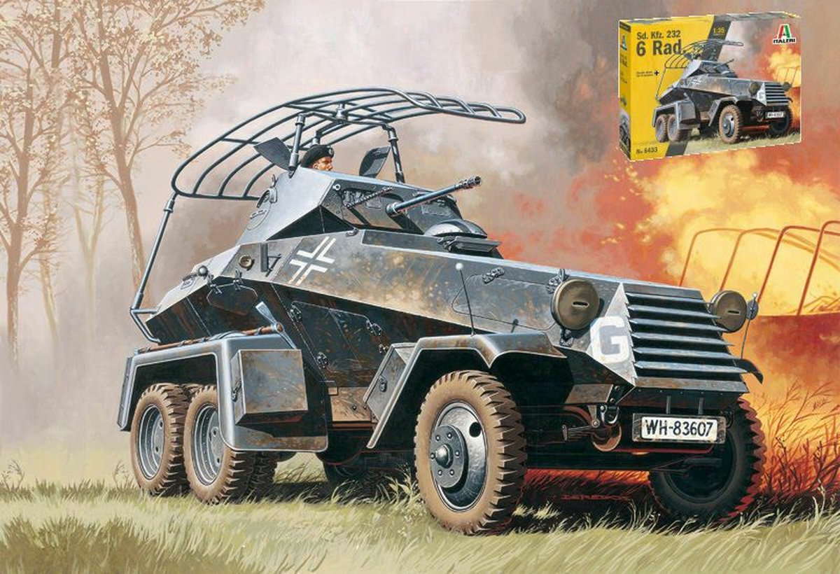 Italeri Modellbausatz Militärfahrzeuge – 6433 sd. kfz. 232 6 rad. Kunststoff - 1:35 - Modellbau