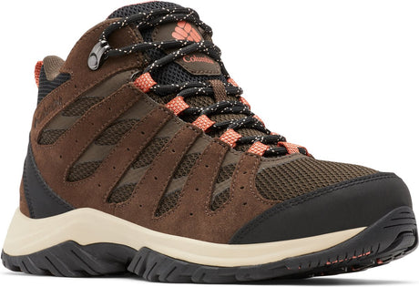 Columbia Redmond III Mid wasserdichte Damen-Wanderstiefel – Cordovan, dunkle Koralle