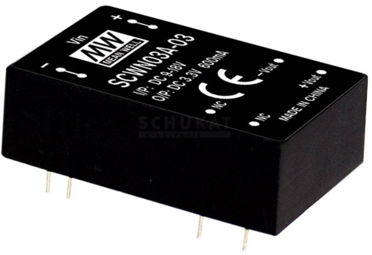 MW Mean Well SCWN03E-05 DC-DC-Wandlermodul 600 MA 3 W Anzahl der Ausgänge: 1 x Inhalt 1 Stück
