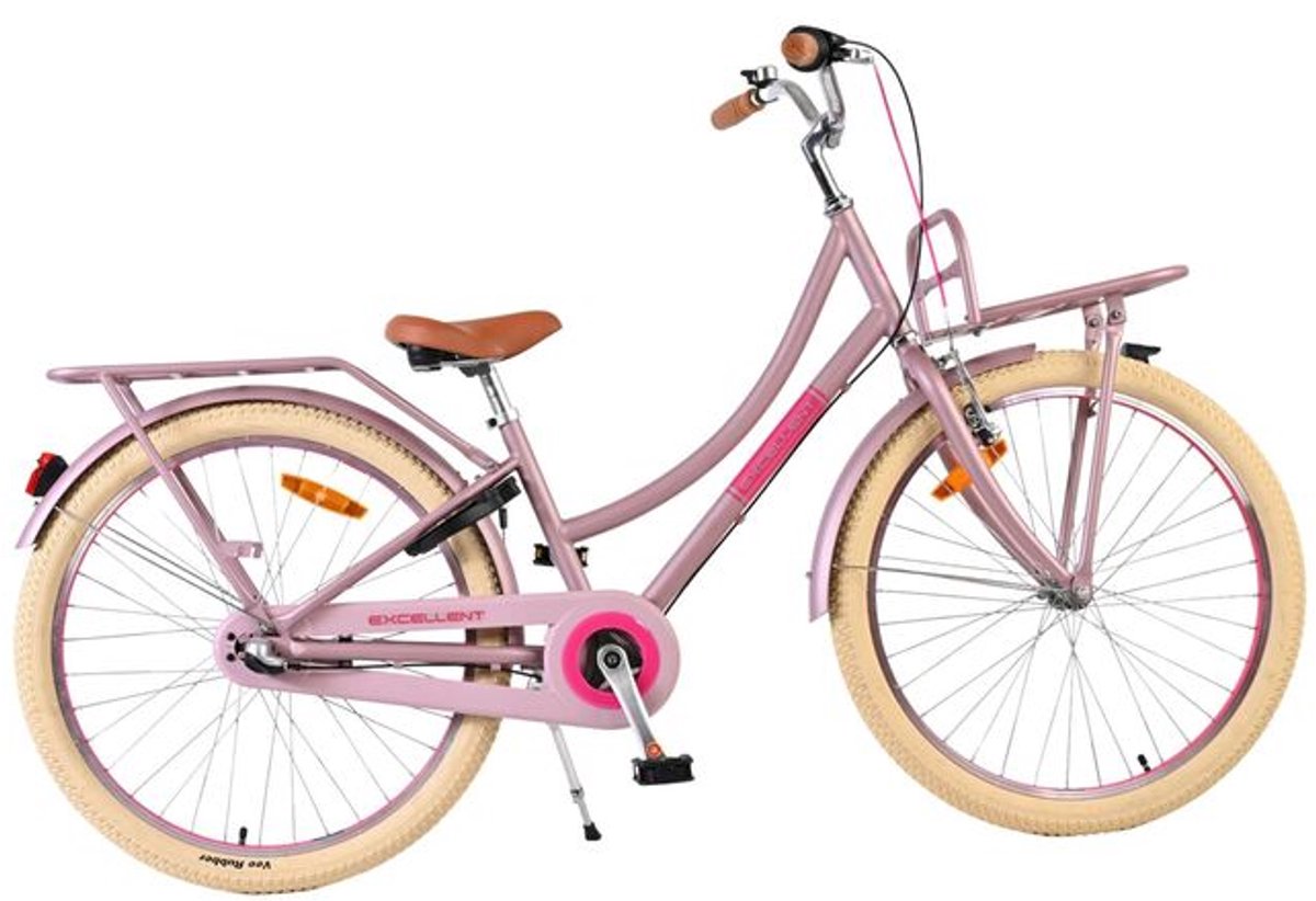 Volare ausgezeichnetes Kinderfahrrad – Mädchen – 24 Zoll – mattrosa – 3 Gänge