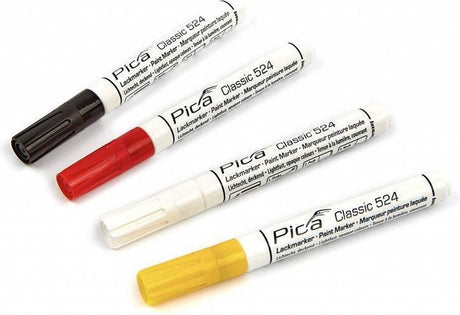 Pica 524 52 klassischer Industrielack-Lackmarker – weiß – 2–4 mm rund