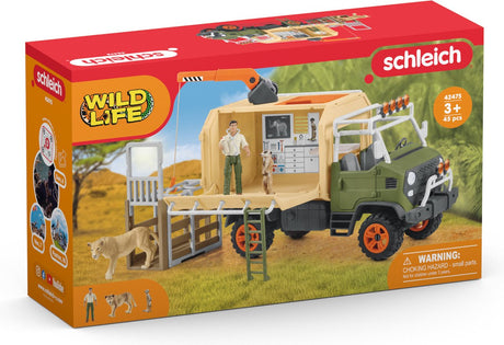 Schleich Wild Life Spielfiguren-Set – Großer Tierrettungswagen – Kinderspielzeug für Jungen und Mädchen – 3 bis 8 Jahre – 10 Teile – 42475