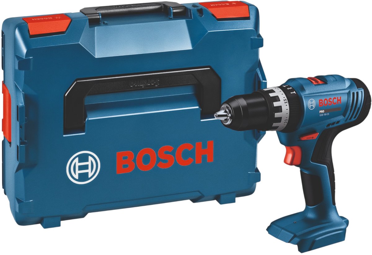 Bosch Blue GSB 18V-25 Akku-Schlagbohrschrauber | Solo in L-Boxx | ohne Akku und Ladegerät - 06019k9301