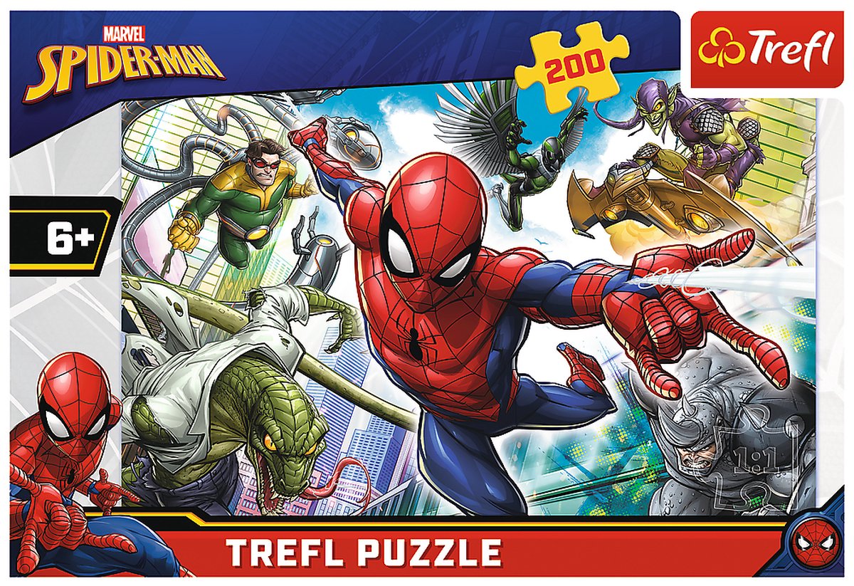 Trefl Spider-Man-Puzzle – 200 Teile – Marvel-Puzzle für Kinder.