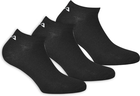Fila - unsichtbare Socken 3er-Pack - Sneakersocken - 39-41 - Schwarz