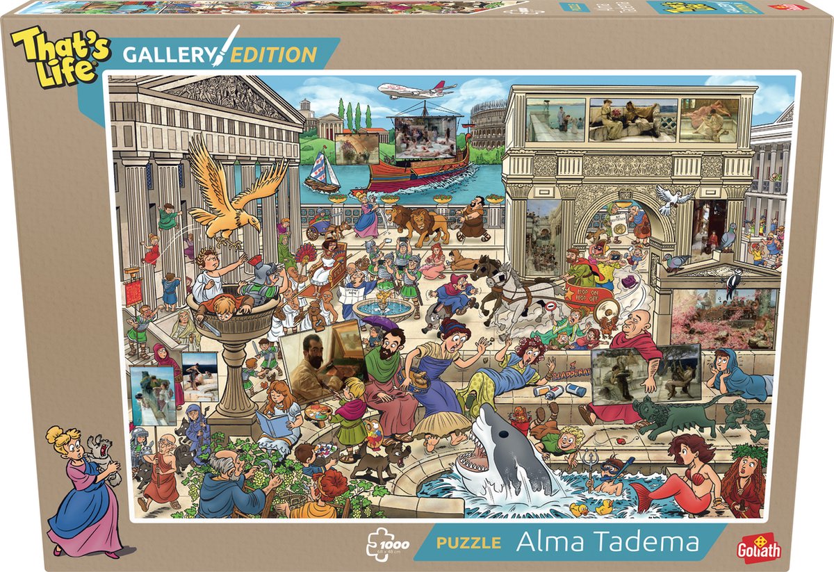 Goliath thats life gallery edition: alma tadema - 1000 puzzelstukjes - legpuzzel (68x48cm)