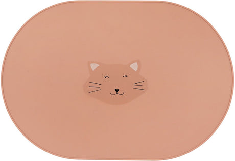 Trixie Tischset Kinder - mrs. Katze - aus Silikon - auch als Bastelunterlage oder Zeichenunterlage geeignet - aus Silikon - spülmaschinenfest