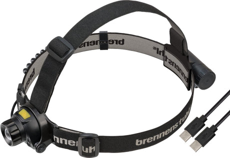 Brennerstuhl Luxpremium LED-Akku-Sensor-Stirnlampe SL 401 AF Akku-LED-Stirnlampe mit Sensor und Rotlicht (Außenscheinwerfer IP44 mit Infrarot-Sensor zum freihändigen Einschalten, bis zu 50 Stunden Leuchtdauer, 400lm)