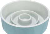 Trixie Futternapf für langsames Fressen, Keramik, graublau