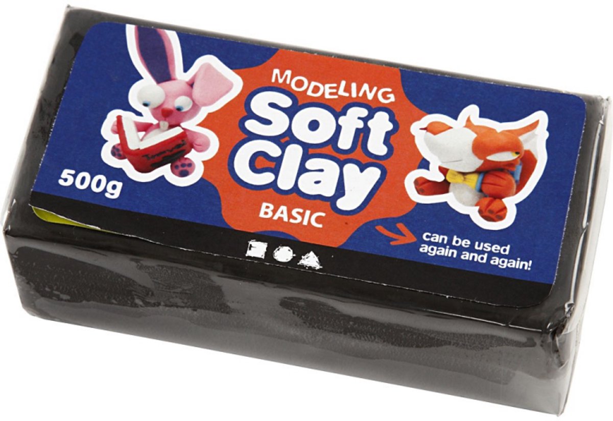Creativ Company weicher Ton - schwarz, 500gr.