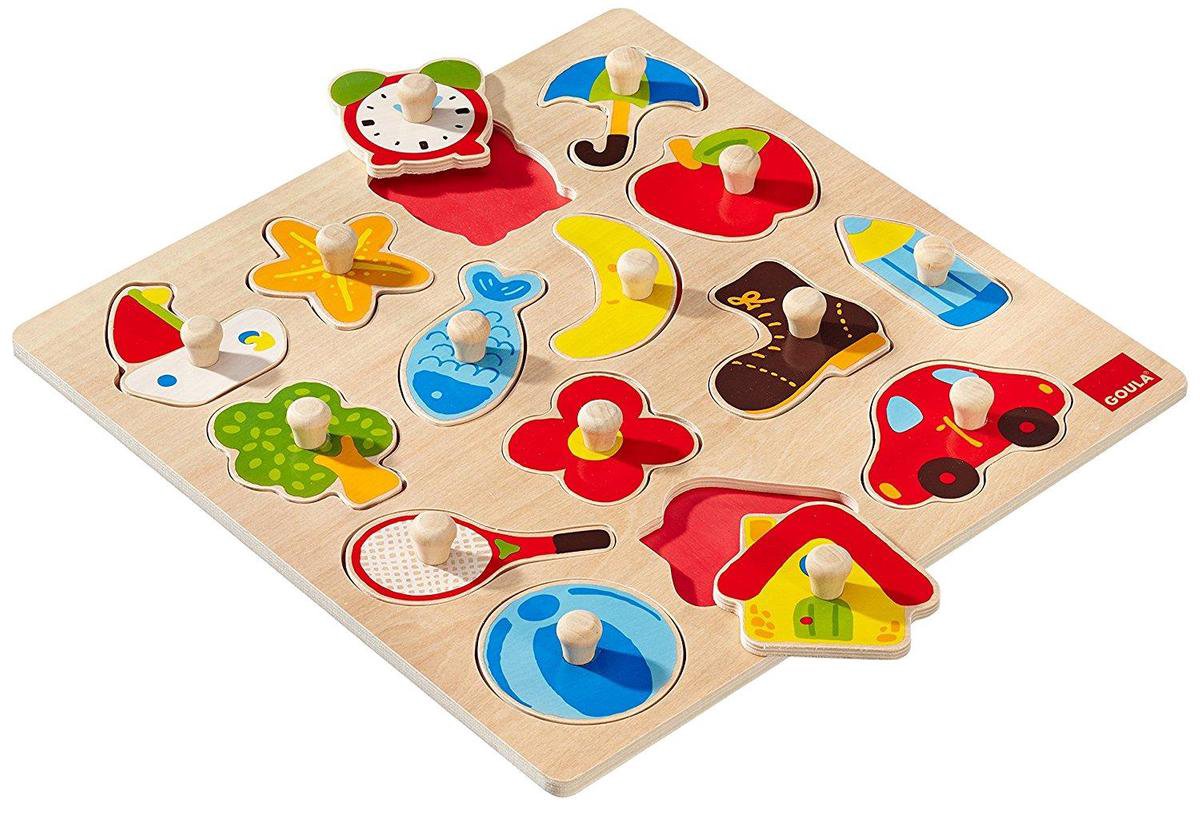 Goula jumbo noppenpuzzel silhouet - 15st.