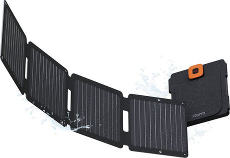 Xtorm tragbares Solarpanel faltbar – 28-W-Solarpanel – Solar-Booster – Outdoor-Camping – Solarenergie – flexibel – monokristallines Solarpanel – Efte – Schwarz