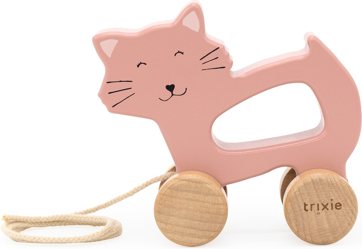 Trixie Holz-Nachziehfigur - Frau Katze