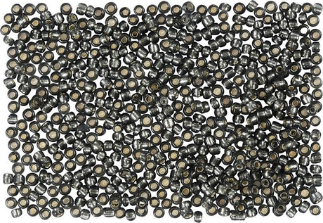 Creativ Company Rocailles, Größe 15 0 mm, D: 1,7 mm, 500 gr, graugrün