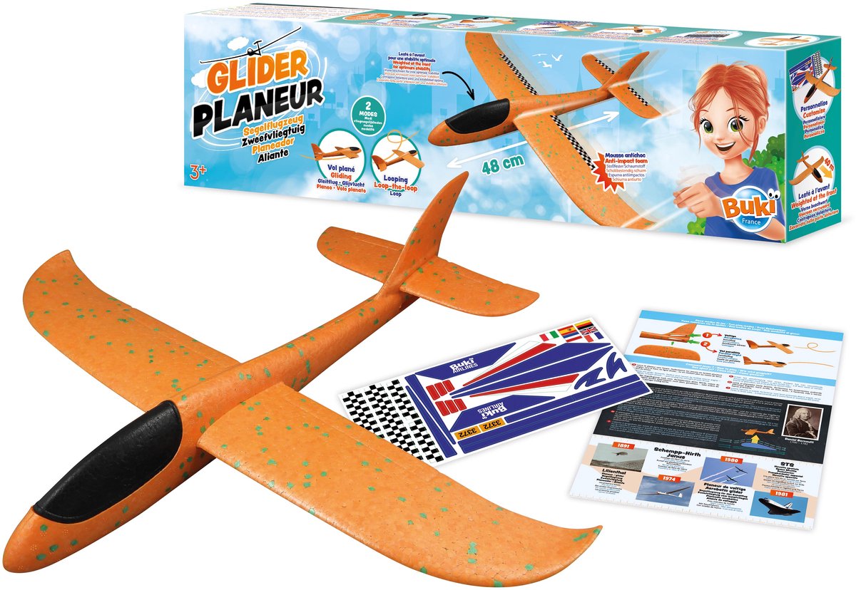 Buki Frankreich Buki Segelflugzeug 48cm