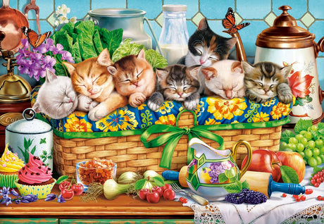 Castorland Puzzle Katzen-Puzzle – 1000 Teile – buntes Spielzeug.