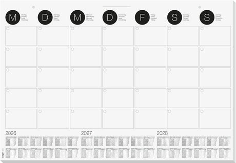 Sigel Schreibtischunterlage – auch als Wandkalender verwendbar – Größe A2 – mit Kalender 2026 2027 2028 – si-h6550