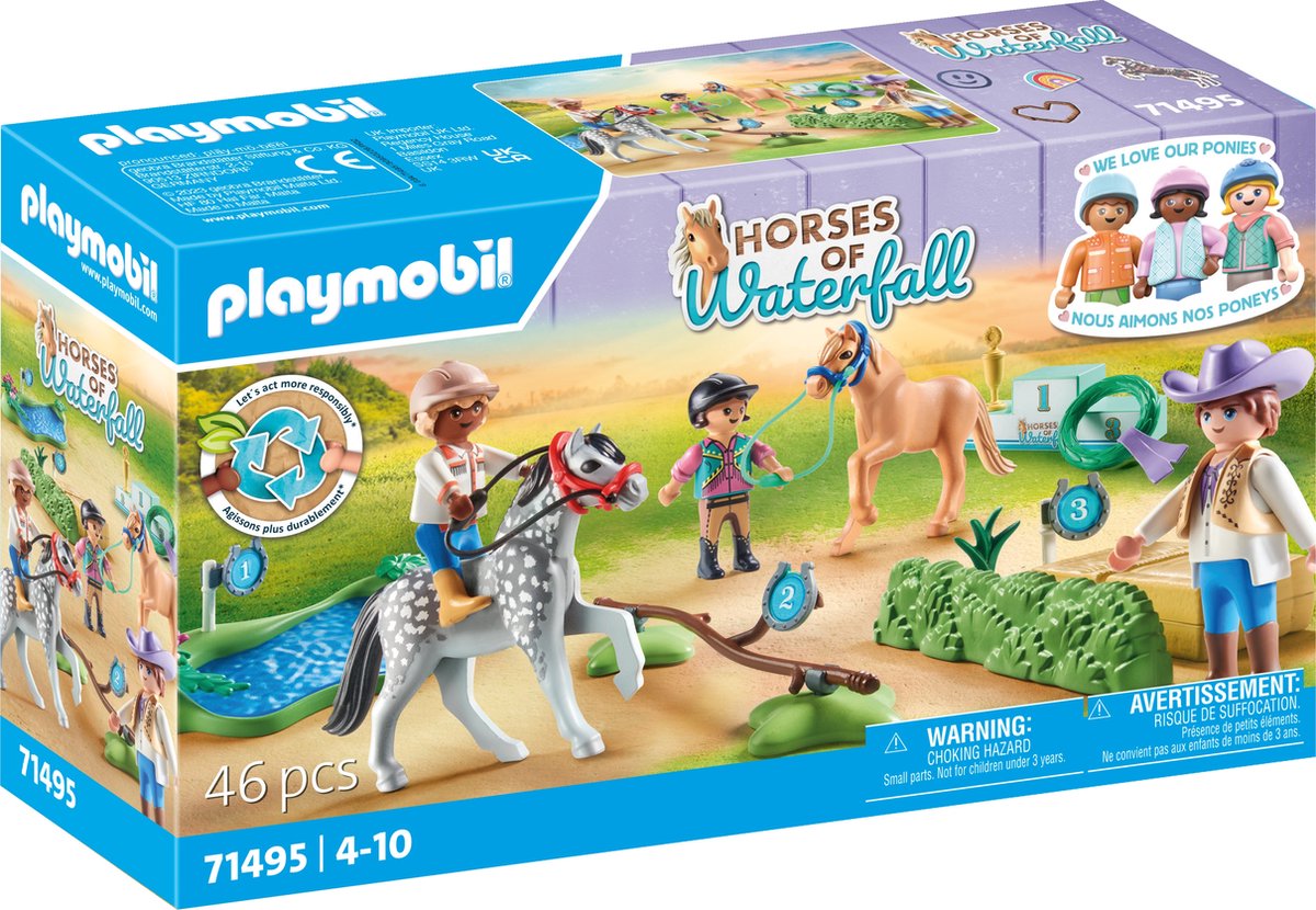 Playmobil -Pferde oder Wasserfall -Pony -Turnier 71495