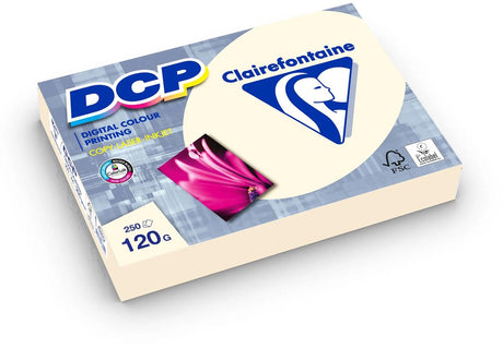 Clairefontaine DCP-Präsentationspapier A4, 120 g, Elfenbein, Packung mit 250 Blatt