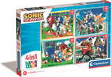 Clementoni Puzzles Sonic, 4in1