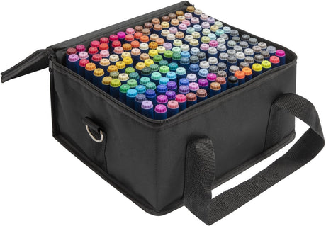 Nassau fine art luxe twinmarkers set 168pcs - stiften voor volwassenen en kinderen - alcohol stiften - kleurboek voor volwassenen - markeerstiften - inclusief opbergkoffer