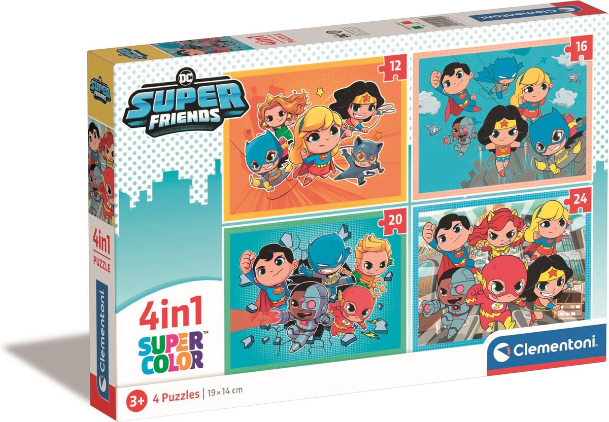 Clementoni Puzzle 4in1 DC Super Friends